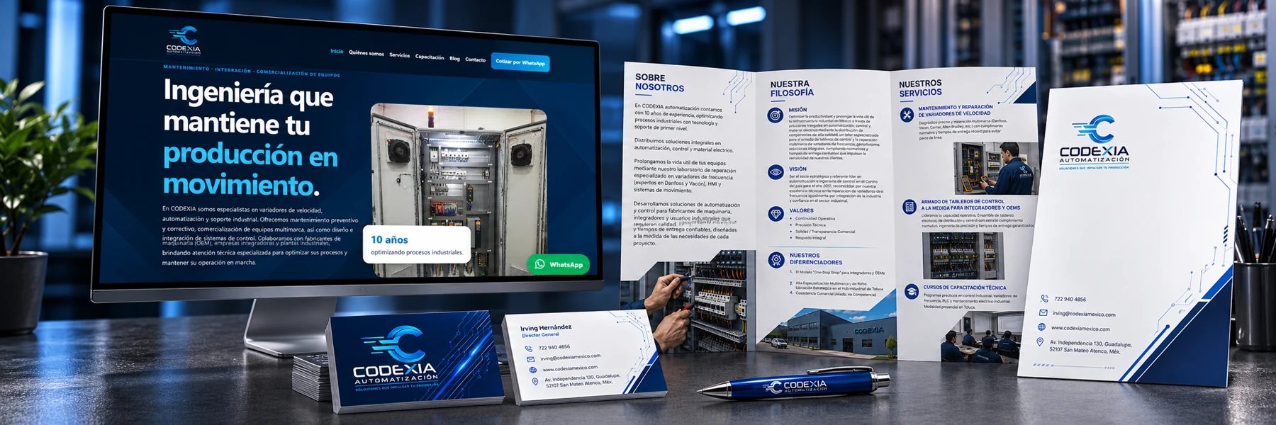 CODEXIA Automatización — Branding, Desarrollo web