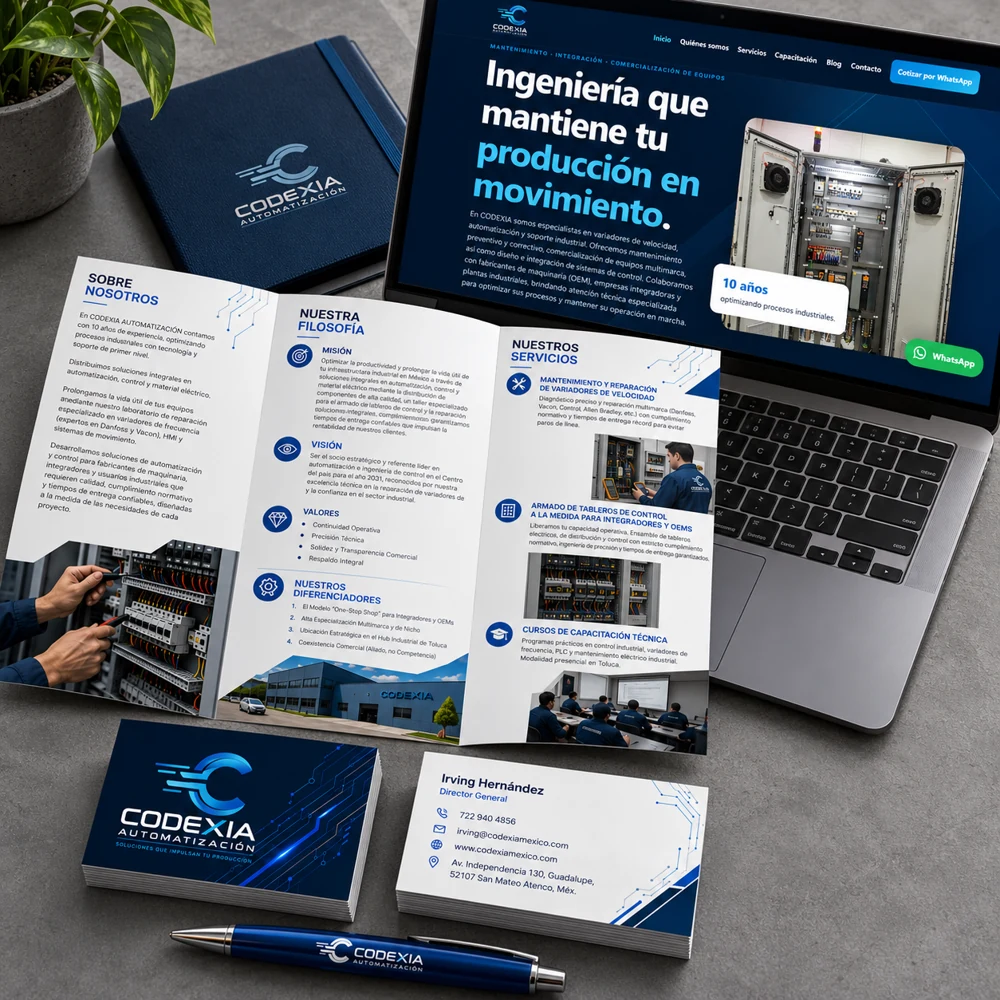 CODEXIA Automatización — detalle de identidad y comunicación